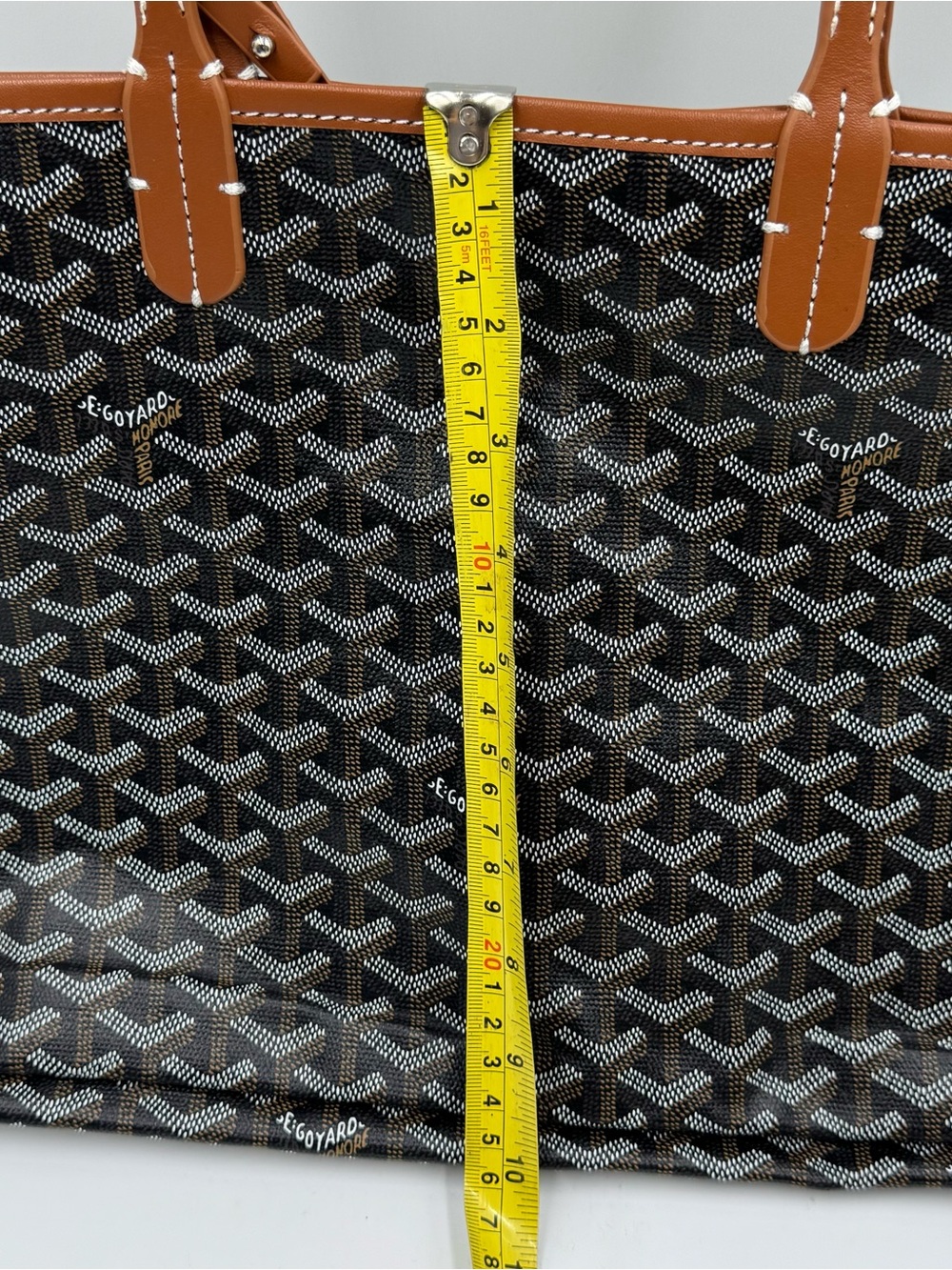 Source Unknown Brown and Black Patterned Tote - Picture 7 of 9